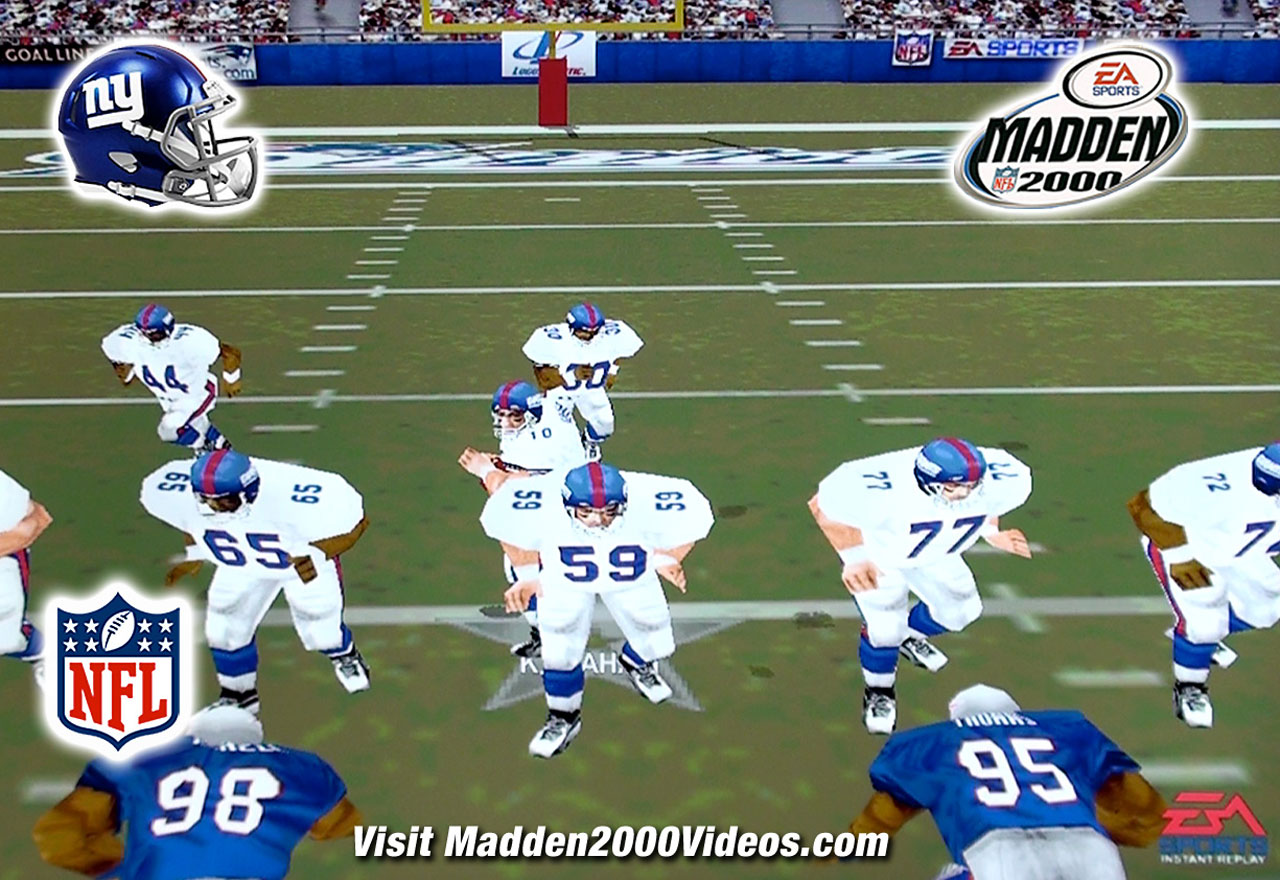 Madden NFL 2000 Giants Roster Photo