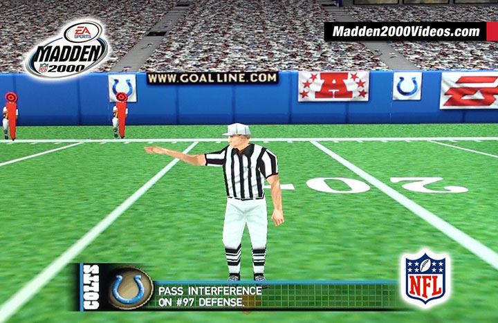 Madden NFL 2000 Referee Pass Interference Photo