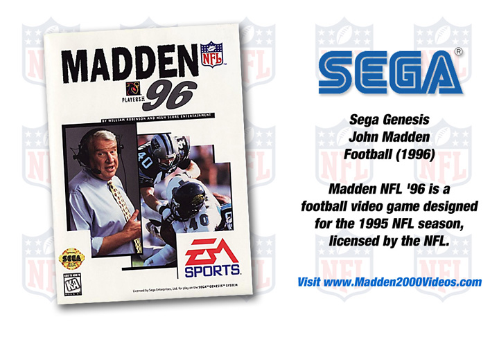 Madden NFL Sega Game Covers 1990 to 1996