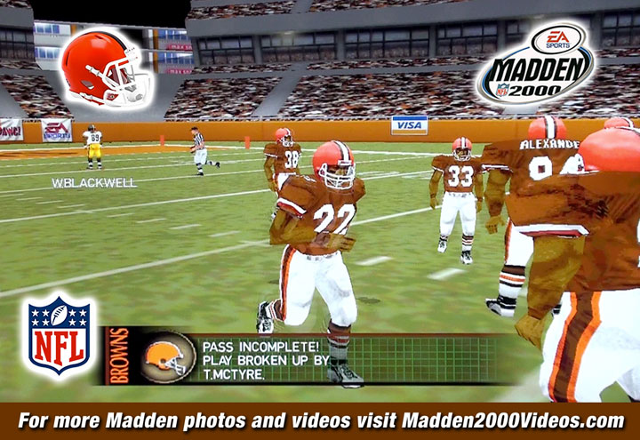 Madden NFL 2000 Cleveland Browns Roster Photo