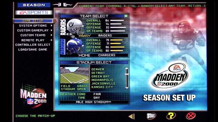 Madden Raiders Chargers Gameplay Video