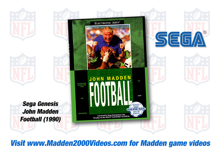 Sega Genesis Madden NFL 1990 Cover Photo