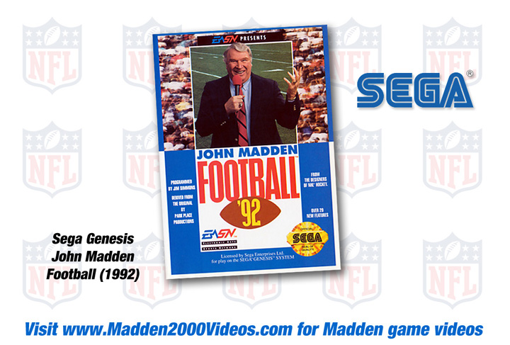 Sega Genesis Madden NFL 1992 Cover Photo