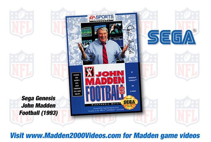 Sega Genesis Madden NFL 1993 Game Cover Photo