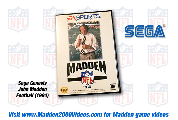 Sega Genesis Madden NFL 1994 Game Cover Photo