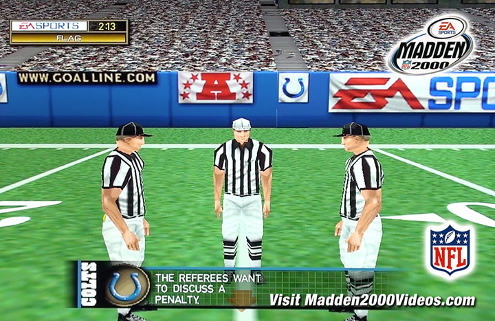 Madden NFL 2000 Referee Penalty Gameplay