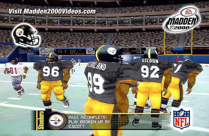 Madden NFL 2000 Snow Weather Gameplay
