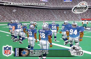 Madden NFL 2000 Video Dallas Cowboys At Philadelphia Eagles