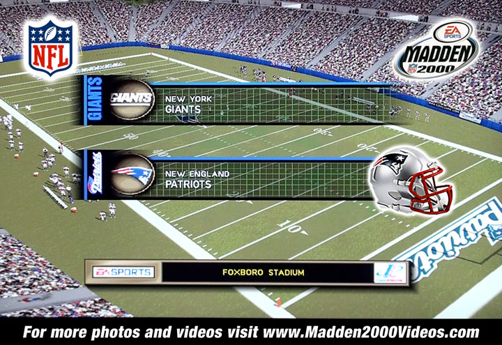 Madden NFL 2000 Patriots Game Photo