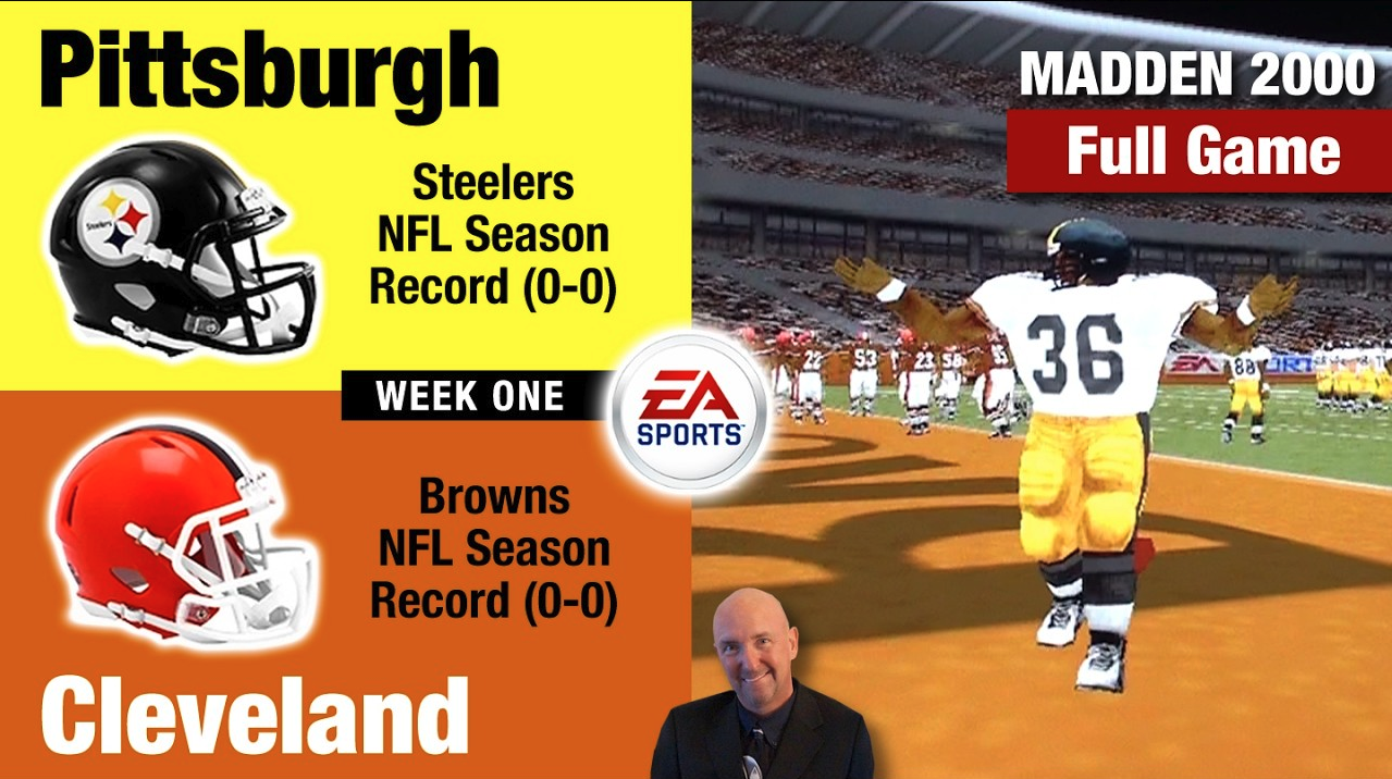 Madden NFL 2000 Steelers Season Week One at Cleveland Browns Video