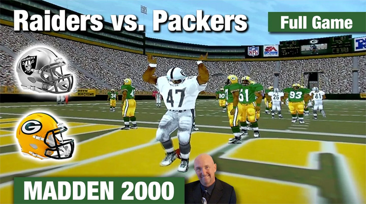 Madden NFL 2000 Oakland Raiders at Green Bay Packers Video