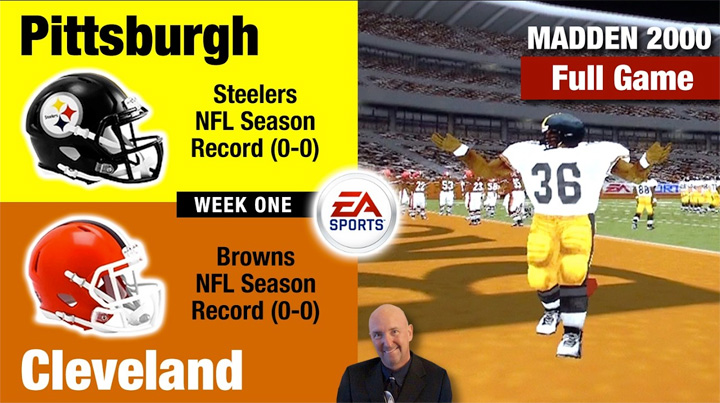 Madden NFL 2000 Steelers Season Week One at Cleveland Browns Video