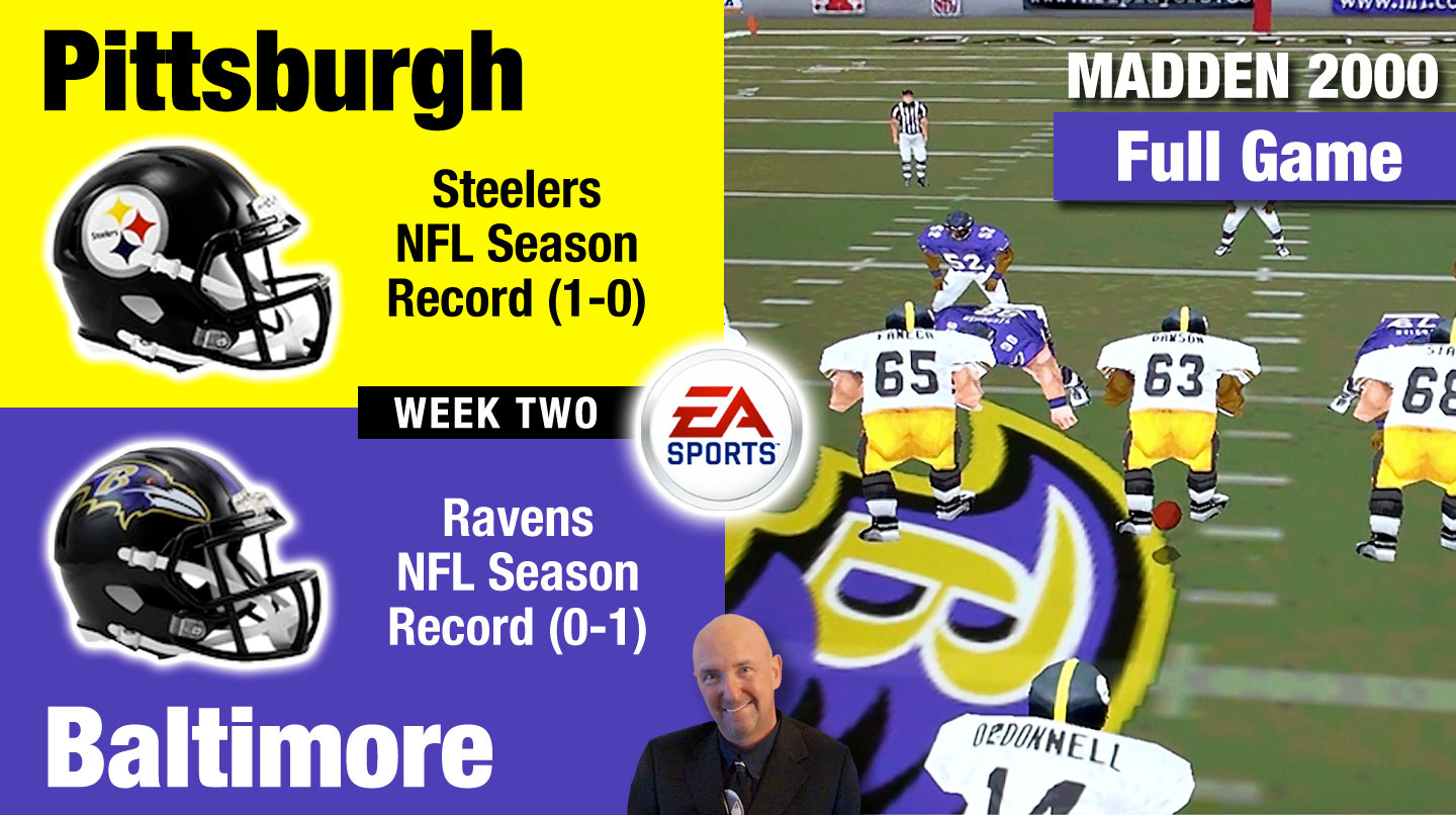 Madden NFL 2000 Video Steelers vs Ravens Video
