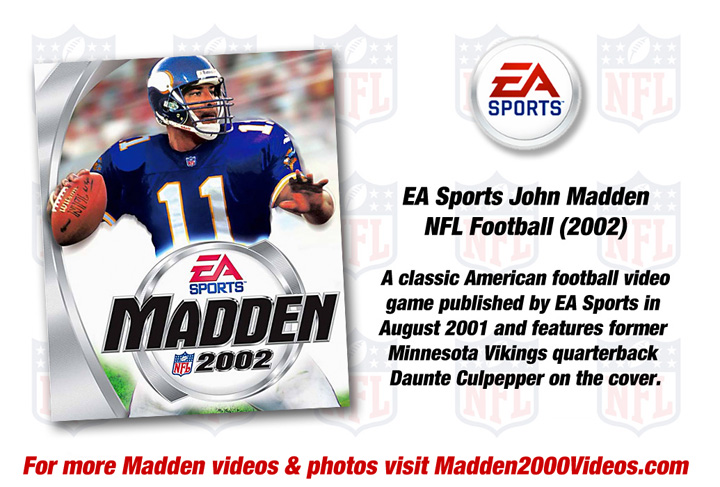 Madden EA Sports 2002 Game Cover Photo